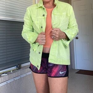 ASOS Lime Green Jean Jacket size Medium